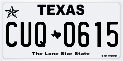 TX license plate CUQ0615