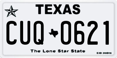 TX license plate CUQ0621