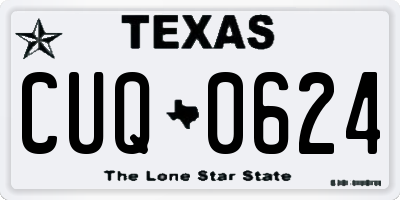 TX license plate CUQ0624