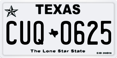 TX license plate CUQ0625