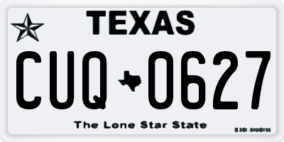 TX license plate CUQ0627