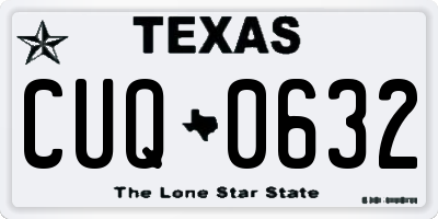 TX license plate CUQ0632