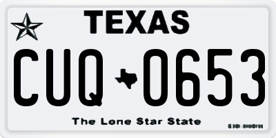 TX license plate CUQ0653