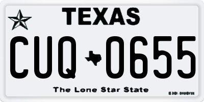TX license plate CUQ0655