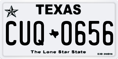 TX license plate CUQ0656