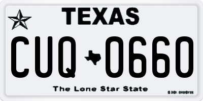TX license plate CUQ0660