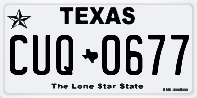 TX license plate CUQ0677