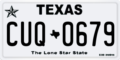 TX license plate CUQ0679