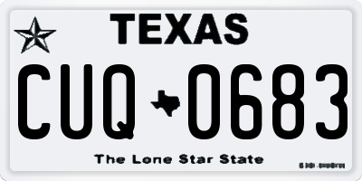 TX license plate CUQ0683
