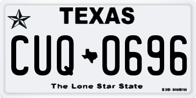TX license plate CUQ0696