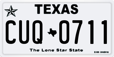 TX license plate CUQ0711