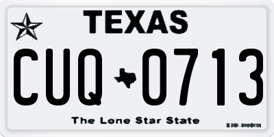 TX license plate CUQ0713