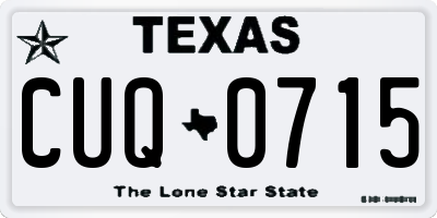 TX license plate CUQ0715