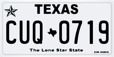 TX license plate CUQ0719