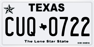 TX license plate CUQ0722