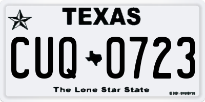 TX license plate CUQ0723