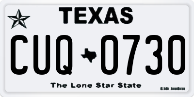 TX license plate CUQ0730