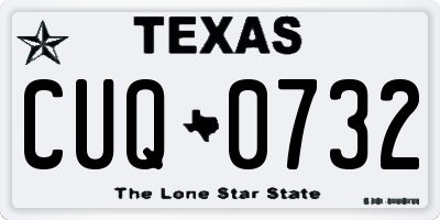 TX license plate CUQ0732