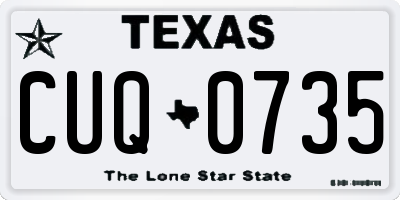 TX license plate CUQ0735