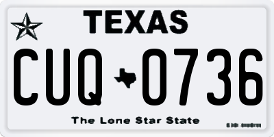 TX license plate CUQ0736