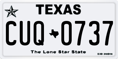 TX license plate CUQ0737
