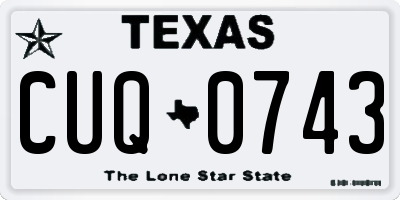 TX license plate CUQ0743