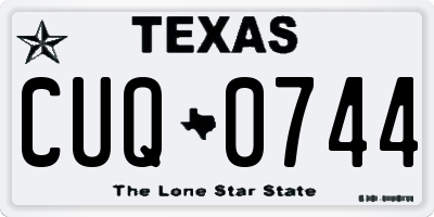 TX license plate CUQ0744