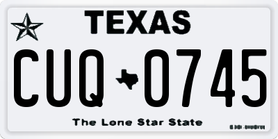 TX license plate CUQ0745