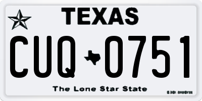 TX license plate CUQ0751