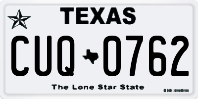 TX license plate CUQ0762