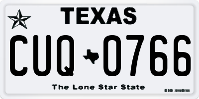 TX license plate CUQ0766