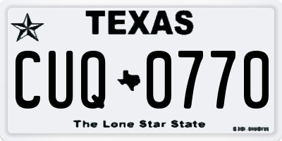 TX license plate CUQ0770