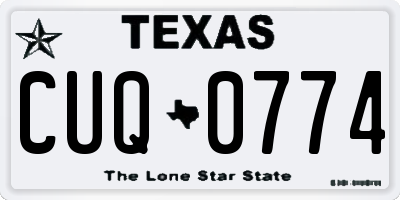 TX license plate CUQ0774