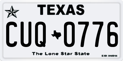 TX license plate CUQ0776