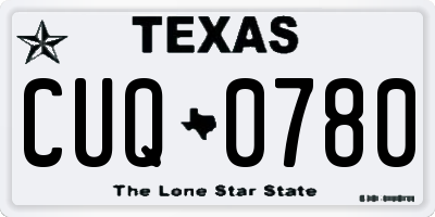 TX license plate CUQ0780