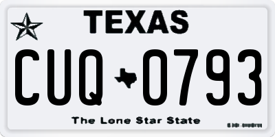 TX license plate CUQ0793