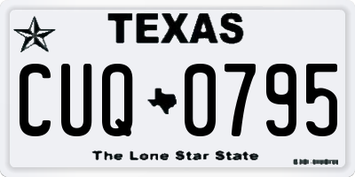 TX license plate CUQ0795