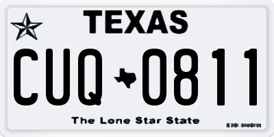 TX license plate CUQ0811