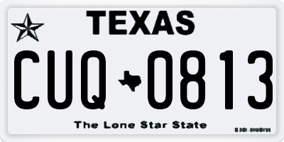 TX license plate CUQ0813