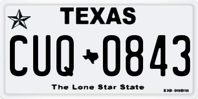 TX license plate CUQ0843