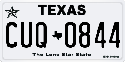 TX license plate CUQ0844