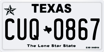 TX license plate CUQ0867