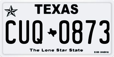 TX license plate CUQ0873