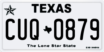 TX license plate CUQ0879