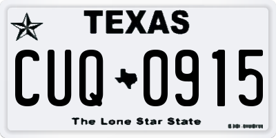 TX license plate CUQ0915