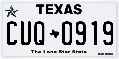 TX license plate CUQ0919