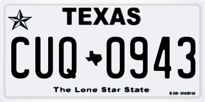 TX license plate CUQ0943