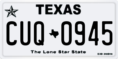 TX license plate CUQ0945