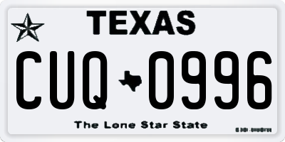 TX license plate CUQ0996