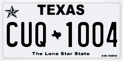 TX license plate CUQ1004